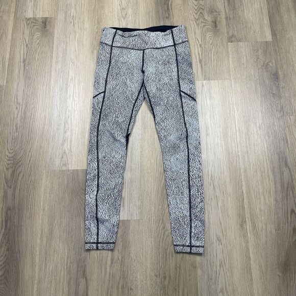 Lululemon Pants Womens 8 Tech Mesh Speed Wunder Leggings Athletic Gym Yoga Worko - Picture 1 of 10